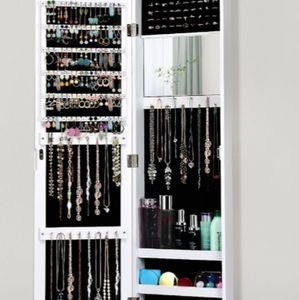 Wall Door Mount Mirrored Jewelry